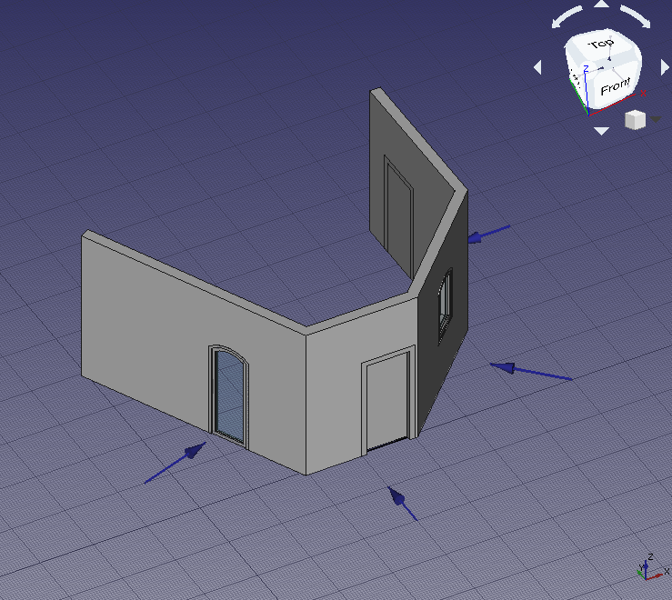 Design custom windows (v0.18) How to draw custom doors and windows using the Sketcher, and adjust their normals to correctly place them in walls.