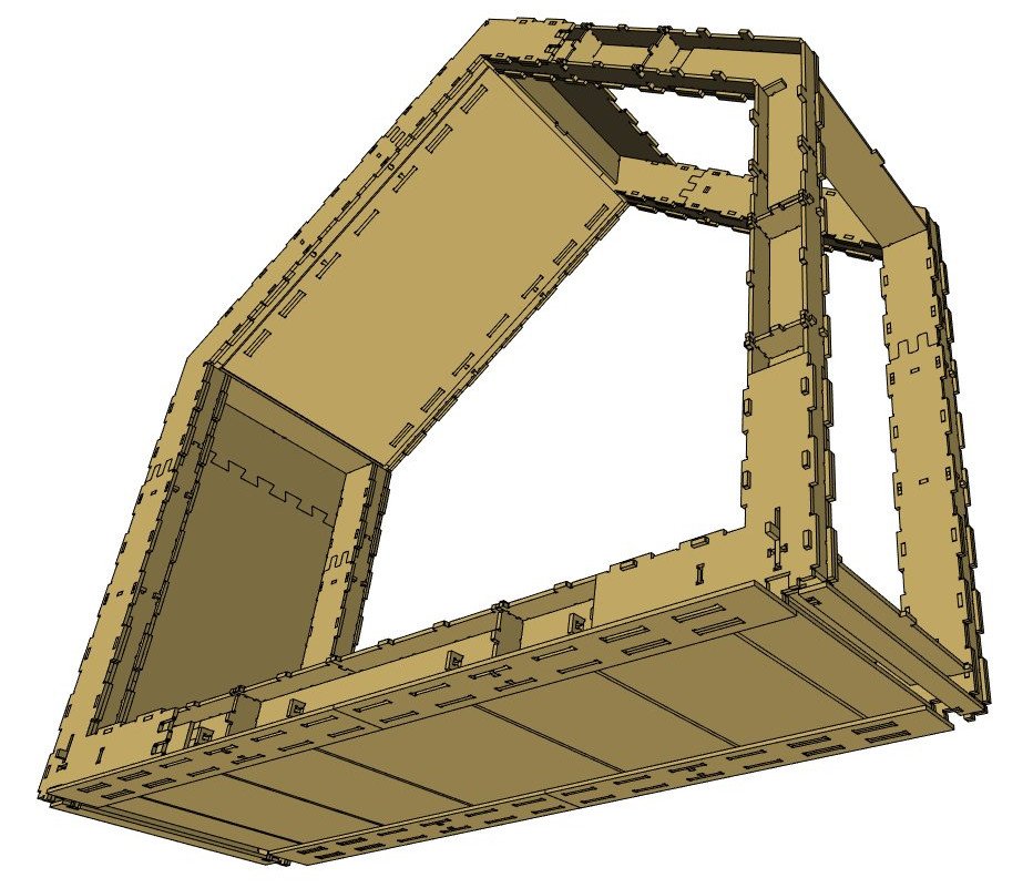 WikiHouse modelling Re-modeling the WikiHouse project using sketches and panels, starting from importing a mesh model created in SketchUp.