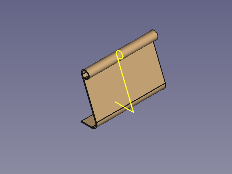 Objet BaseBend et esquisse en surbrillance