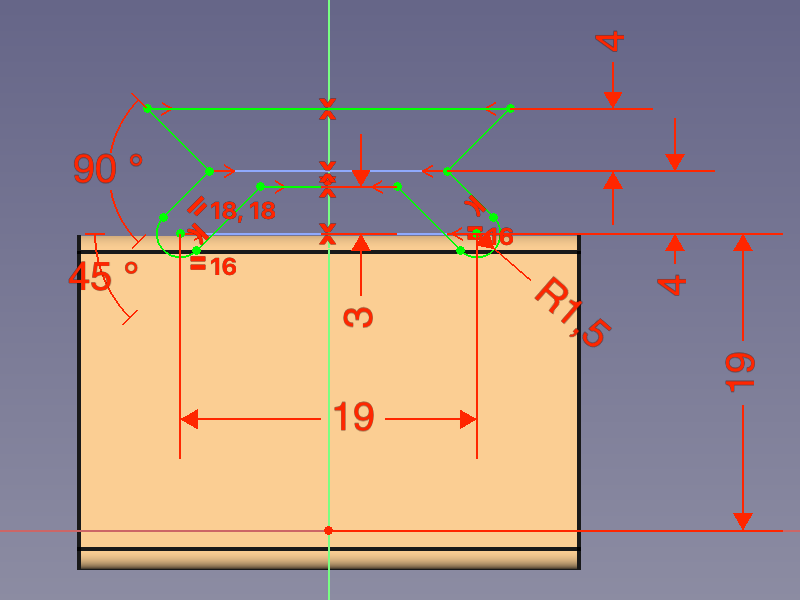 Contour de la découpe